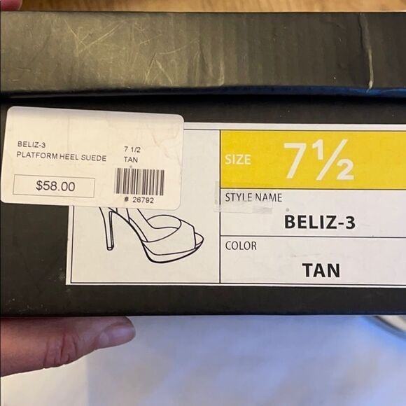 LILIANA CAMEL COLORED STILETTO SANDALS. N… - Picture 9 of 9